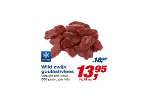 wild zwijn goulashvlees