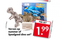 verven of nummer of speelgoed dino set