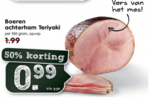 boeren achterham teriyaki