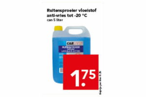 ruitensproeier vloeistof anti vries tot  20 graden