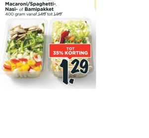 macaronispaghetti  nasi  of bamipakket