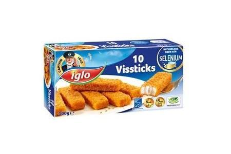 iglo gepaneerde vis vissticks