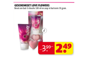 geschenkset love flowers