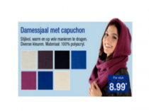 damessjaal met capuchon