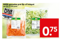 gesneden prei fijn of hutspot