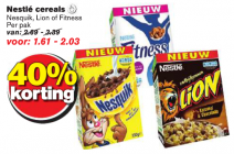 nestle cereals fitness lion of nesquik