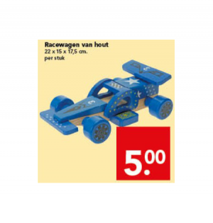 racewagen van hout