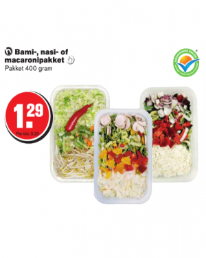 bami  nasi  of macaroni pakket