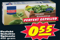 perfekt gehakte spinazie
