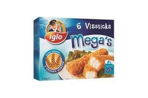 iglo gepaneerde vis megas