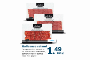 deluxe italiaanse salami