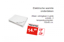 elektrische warmte onderdeken