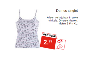 dames singlet