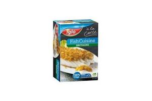 iglo bereide vis a la carte fish cuisine bretagne