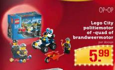 lego city politiemotor of  quad of brandweermotor
