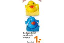 badeend met minihanddoekje