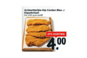 ambachtelijke kip cordon bleu of kipschnitzel