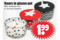kaars in glazen pot