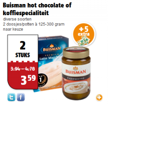 buisman hot chocolate of koffiespecialiteit