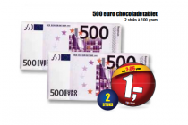 500 euro chocolade tablet