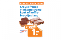 croustifrance vierkante creme koek of koffiebroodjes lang