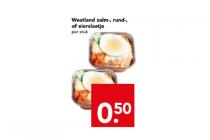 westland zalm  rund  of eierslaatje