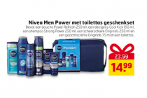 nivea men power met toilettas geschenkset
