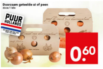 deen duurzaam geteelde ui of peen
