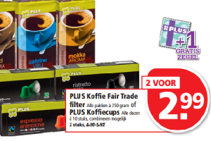 plus koffie fair trade filter of plus koffiecups