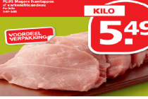 plus magere hamlappen of varkensfricandeau
