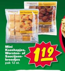 mini kaashapjes worsten  of saucijzenbroodjes