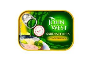 john west wilde sardinefilets in zonnebloemolie