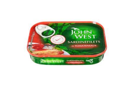 john west wilde sardinefilets in tomatensaus