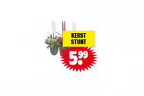 kerststuk in keramiekpot