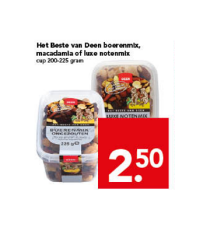 het beste van deen boerenmix macadamia of luxe notenmix