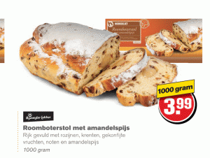 roomboterstol met amandelspijs