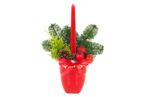 ah kerststuk op bord of in pot