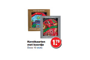 kerstkaarten met koordje