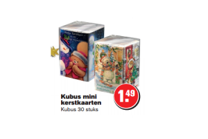 kubus mini kerstkaarten