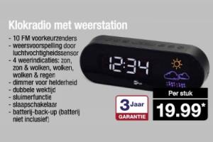 klokradio met weerstation
