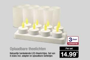 Oplaadbare theelichten voor €14,99 per stuk Beste.nl