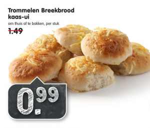 trommelen breekbrood kaas ui