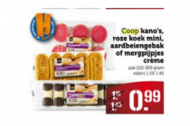 coop kanos roze koeken aardbeiengebak of mergpijpjes