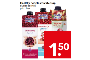 healthy people vruchtensap diverse soorten pak 1 liter voor euro150