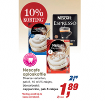 nescafe oploskoffie