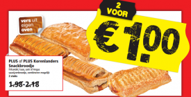 plus korenlanders snackbroodje