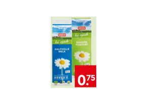 deen biologische halfvolle melk of magere yoghurt