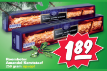roomboter amandel kerststaaf