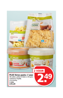 plus verse pasta of saus