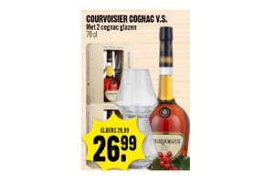 courvoisier cognac v.s. met 2 cognac glazen 70 cl